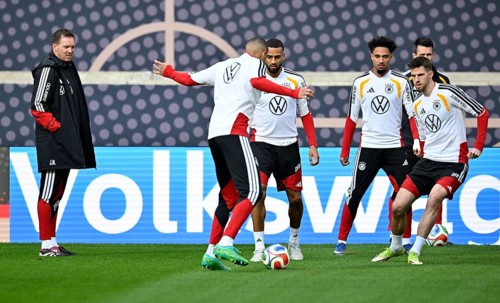 National trainer coach Julian Nagelsmann GER observes his players, soccer, training German national