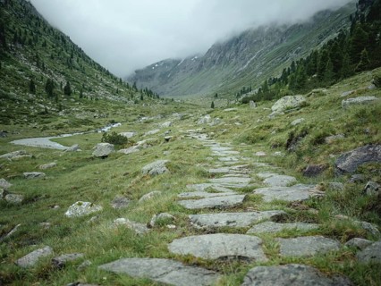 Historical sower's path along which Holocaust survivors travelled from Austria to Italy in 1947 in