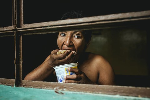 Patient in a psychiatric clinic, Lidice neighbourhood, Caracas, Venezuela