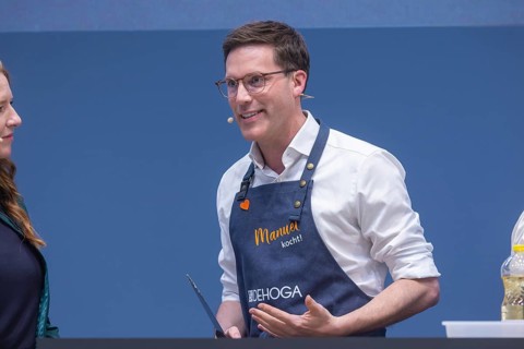 Manuel is cooking! at Intergastra in Stuttgart. DEHOGA Baden-Württemberg event with Manuel Hagel,