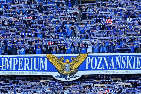 POZNAN, POLAND - FEBRUARY 19, 2023: Football match Polish PKO Ekstraklasa between Lech Poznan vs