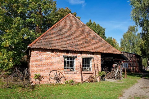 Historic forge Groß Lantow, open-air museum Klockenhagen, historic Mecklenburg village, Mecklenburg