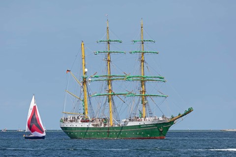 Sailing ship Alexander von Humboldt II, sailing boat, Kieler Woche, Kiel Fjord, Kiel,