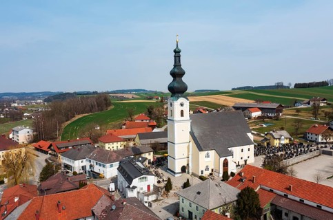 Drone photography, location photography, Waldzell, Innviertel Upper Austria, Austria