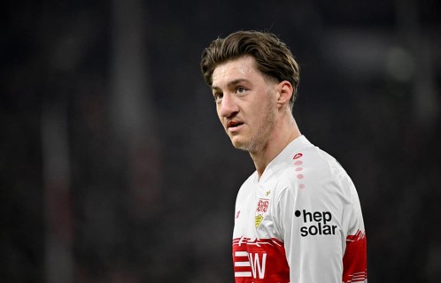 Angelo Stiller VfB Stuttgart (06) portrait Football Bundesliga, MHPArena, MHP Arena Stuttgart,