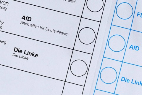 Heidelberg, Germany - February 11th 2026: Ballot paper for Baden-Württemberg 'Landtagswahl' state