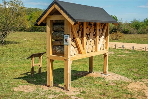 Insect asylum, insect box, insect hotel, bee house, an artificial help for nesting and
