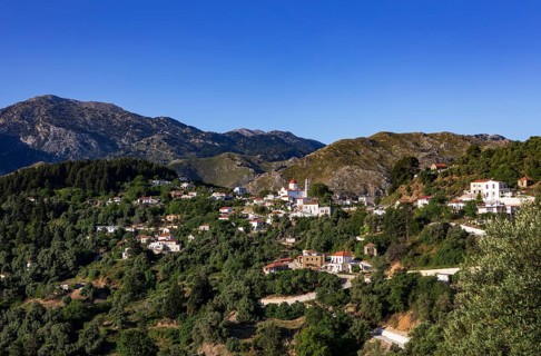 Mountain village Lakkoi, Crete, Greece