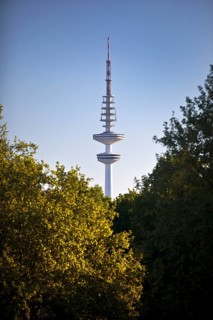 Heinrich-Hertz-Turm, television tower in St. Pauli, popularly known as Telemichel, Hamburg, Germany