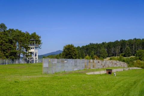 Point Alpha memorial near Geisa, border tower and border fortifications, Green Belt, former border,