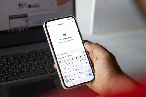 Close-up of a smartphone screen displaying the deepseek app