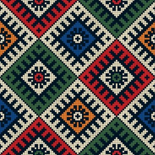 Traditional Latvian embroidery seamless pattern, vector illustration