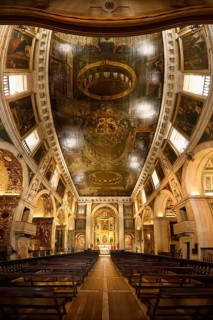 Jesuit Church of Saint Roch, Central Nave and Ceiling, Chiado, Lisbon