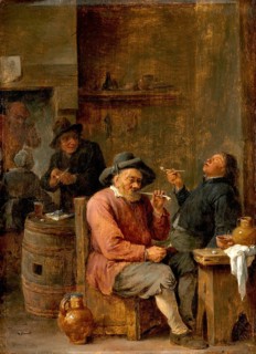 Peasants Smoking in an Inn (c. 1640), painting by David Teniers (baptised 15 December 1610 in