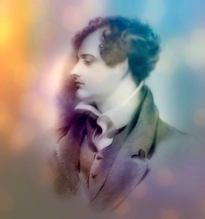 George Gordon Noel Byron, 6th Baron Byron of Rochdale, 1788, 1824, British poet, digital edited