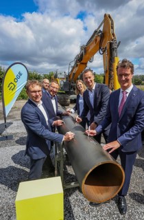 Werne, North Rhine-Westphalia, Germany, Ground-breaking ceremony for OGE's H2 training line in