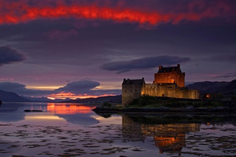 Castle Eilean Donan in Scotland, Loch Duich, Western Highlands, Western Highlands, Scotland, United