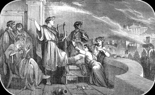 Roman Emperor Nero Claudius Caesar and the Great Fire of Rome, 64 AD