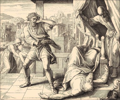 Death of Eli, Old Testament, by Julius Schnorr von Carolsfeld
