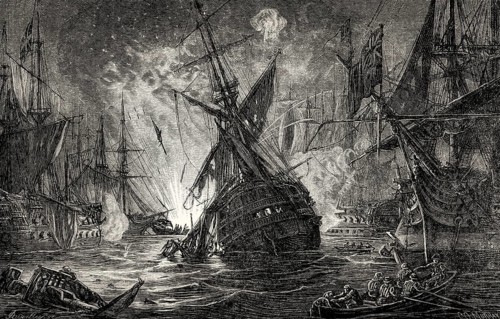 The Destruction of L'Orient at the Battle of the Nile, 1798, Coalition Wars, From British Battles