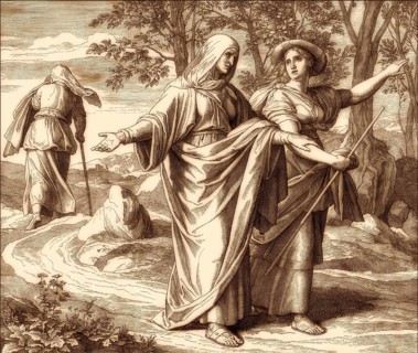 Naomi, Ruth, and Orpah, Old Testament, by Julius Schnorr von Carolsfeld