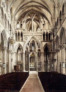 Interior of the Cathedral Church, Trondheim, formerly Trondhjem, Norway, 1890, Historical,