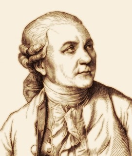 Portrait of Friedrich Gottlieb Klopstock, 1724, 1803, German poet, digitally edited