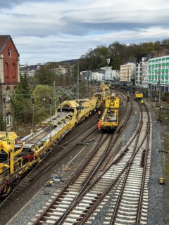 General renovation of Deutsche Bahn on the Hagen Wuppertal Cologne line, rapid conversion machine