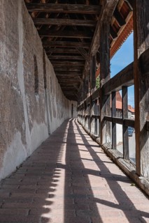 The historic rampart of the completely preserved, approx. 2.7 kilometers long city wall in the old