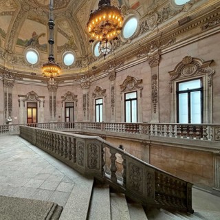 Palácio da Bolsa, neoclassical style stock exchange, UNESCO World Heritage Site, old town, Porto,