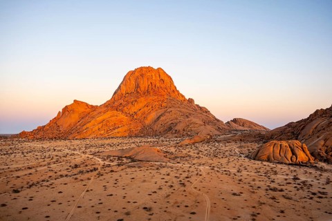 Sunset at Spitzkoppe, Pontok Mountains, Große Spitzkoppe, Große Spitzkuppe Nature Reserve, Namibia