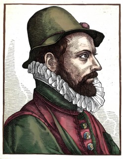 Portrait of Johann Baptist Friedrich Fischart, called Mentzer, 1546 - 1591, writer, poet, art,