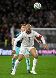 Duel, action Joshua Kimmich GER (06) vs Jordan Ayew GHA (09) Football DFB international Germany GER