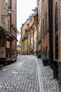 Old Town Lane in Old Town Gamla Stan, Stockholm, Sweden