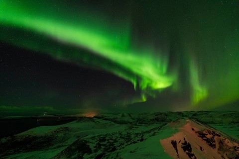 Northern Lights (Aurora borealis), Söröya, Finnmark, Norway, December 2018