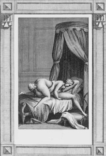 The Devil in the Body, historical illustration against oral sex and intercourse, c. 1803, France,