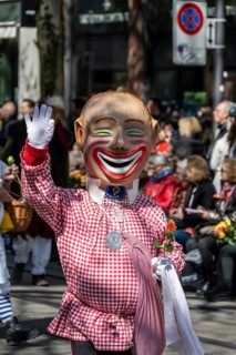 Participants dressed up as jesters from the guest canton of Schwyz, jesters' symposium of the