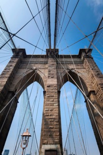 Brooklyn Bridge, historic, history, construction, architecture, New York City, USA