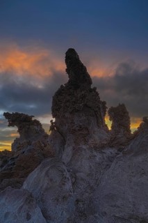 Bizarre lava structures in the Charco del Diabolo during sunset in the south of Tenerife