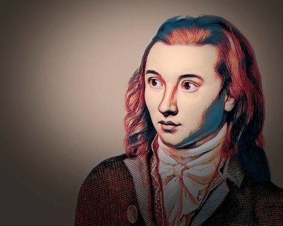 Portrait of Georg Philipp Friedrich Freiherr von Hardenberg, pseudonym and pen name Novalis, 1772 -