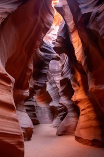 Page, Arizona - Upper Antelope Canyon, one of several scenic slot canyons on the Navajo Nation