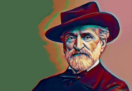 Giuseppe Fortunino Francesco Verdi, 1813 – 1901, Italian composer, digitally edited after a