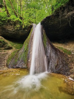 Schwarzenbach Waterfall, Baar, Canton Zug, Switzerland