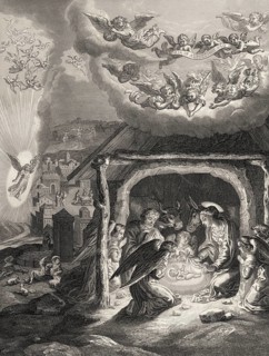 The Birth of Jesus Christ, 1853, Steel engraving digitally restored