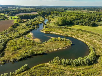 Datteln, North Rhine-Westphalia, Germany - Lippe, river and floodplain development of the Lippe