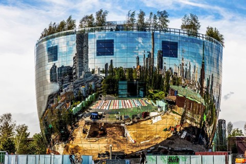 Boijmans Van Beuningen mirrored depot, The Bowl, world's first publicly accessible art depot,