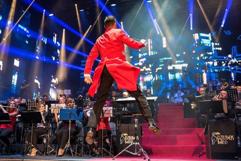 LUBIN, POLAND - AUGUST 31, 2018: The Great Freedom Concert of the 100th anniversary of independence