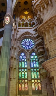 Interior of the Sagrada Família, Church of the Atonement of the Holy Family, architect Antoni