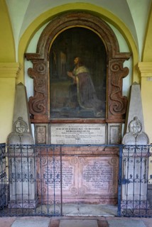 Crypt arcades, grave counters in the arcade of St. Sebastian's Cemetery, Church of St. Peter,