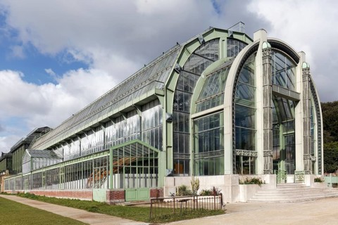 Grandes Serres greenhouse, 19th century steel structure, Jardin de Plantes, Botanical Garden,
